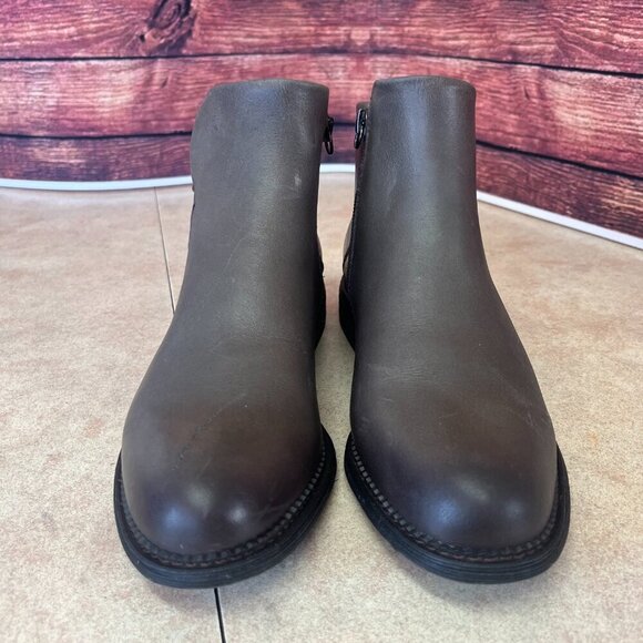 Franco Sarto Hyla Leather Grey Ankle Booties - Picture 3 of 14